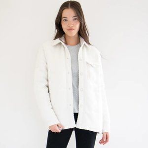 PRIV NWT Rory Mid-Length Puffer Shacket - Cream